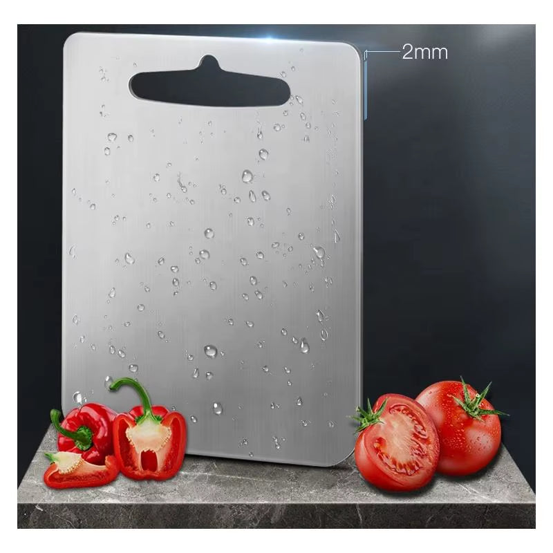 2Mm Thickness Titanium Cutting Boards Titanium Chopping Board for Kitchen Double Sided Food Grade Portable Fruit Meat Chopping