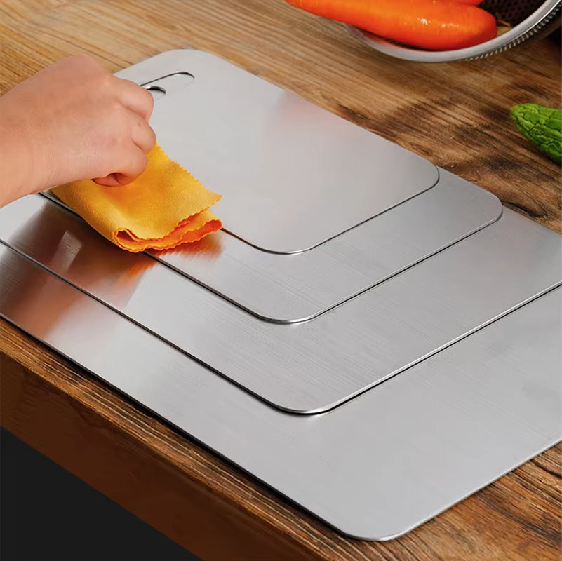 2Mm Thickness Titanium Cutting Boards Titanium Chopping Board for Kitchen Double Sided Food Grade Portable Fruit Meat Chopping