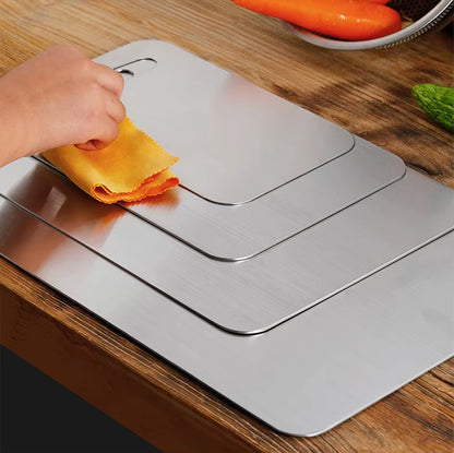2Mm Thickness Titanium Cutting Boards Titanium Chopping Board for Kitchen Double Sided Food Grade Portable Fruit Meat Chopping