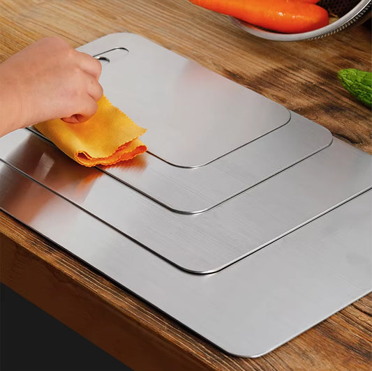 2Mm Thickness Titanium Cutting Boards Titanium Chopping Board for Kitchen Double Sided Food Grade Portable Fruit Meat Chopping