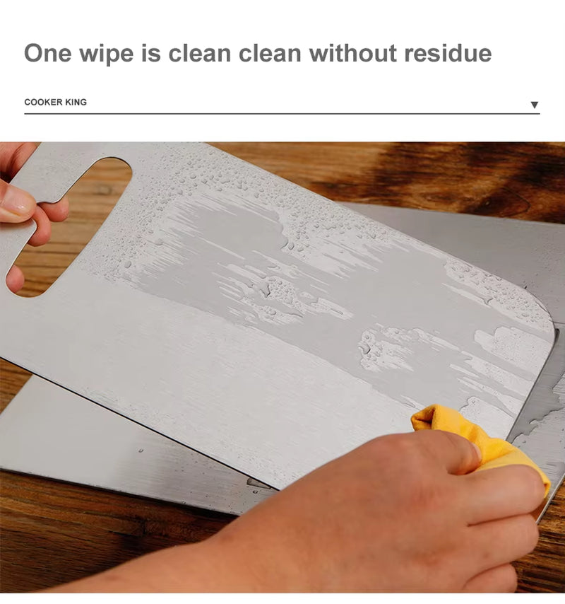 2Mm Thickness Titanium Cutting Boards Titanium Chopping Board for Kitchen Double Sided Food Grade Portable Fruit Meat Chopping