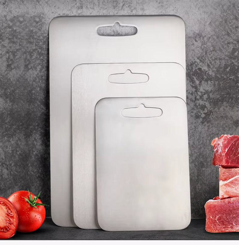 2Mm Thickness Titanium Cutting Boards Titanium Chopping Board for Kitchen Double Sided Food Grade Portable Fruit Meat Chopping
