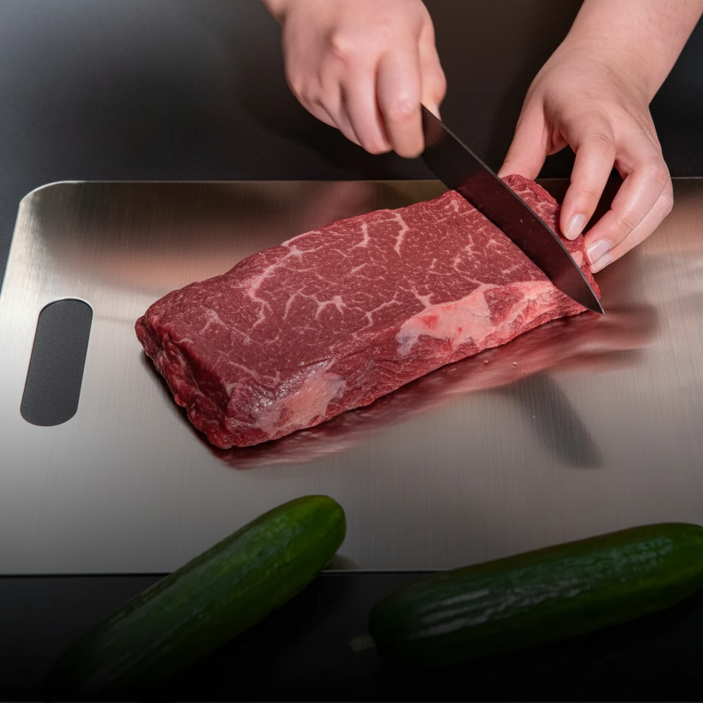 Fleisch schneiden auf Titan-Brett